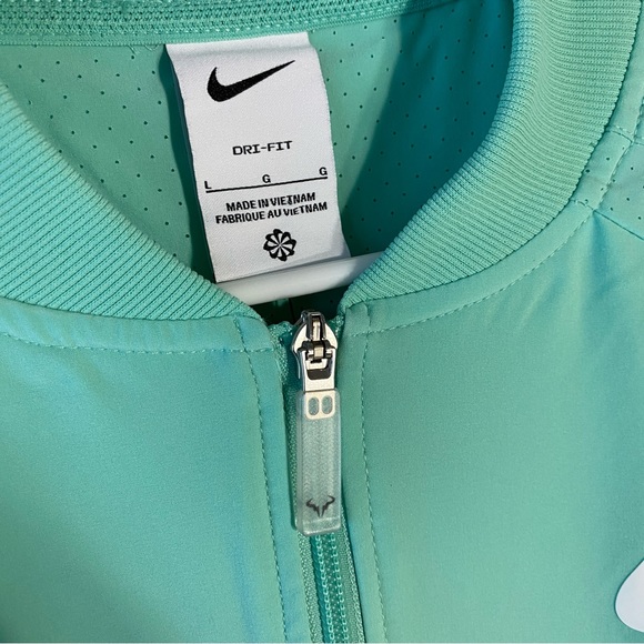 Nike Rafa Nadal Tennis Jacket Teal Dri Fit DV2885-349 - Size Large - Picture 4 of 10